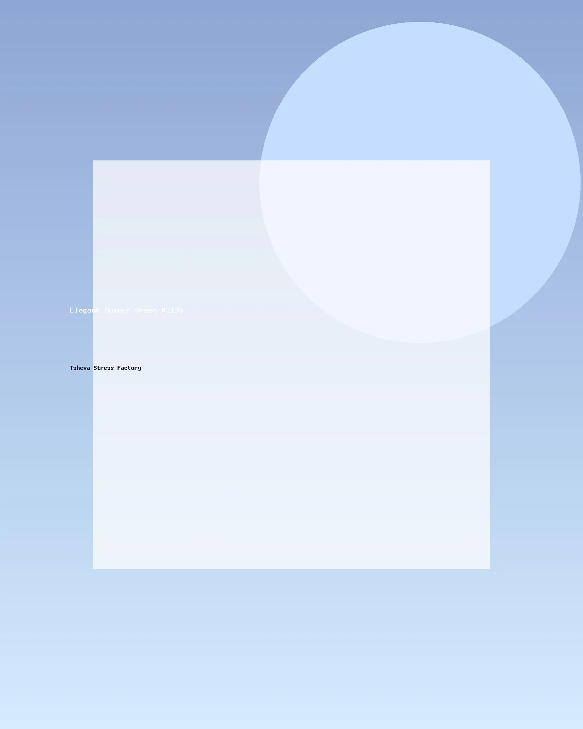 فستان صيفي أنيق #2135