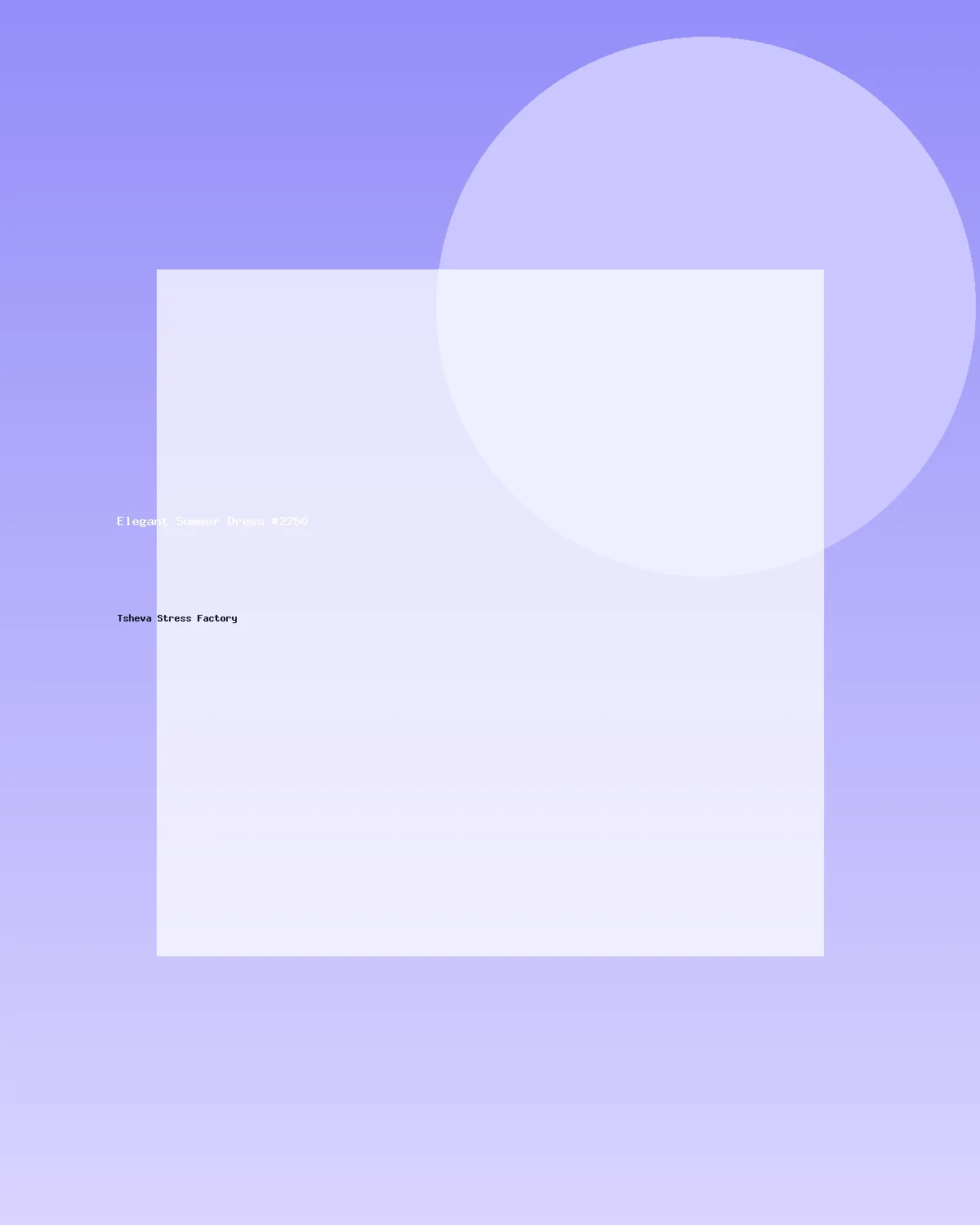 فستان صيفي أنيق #2250