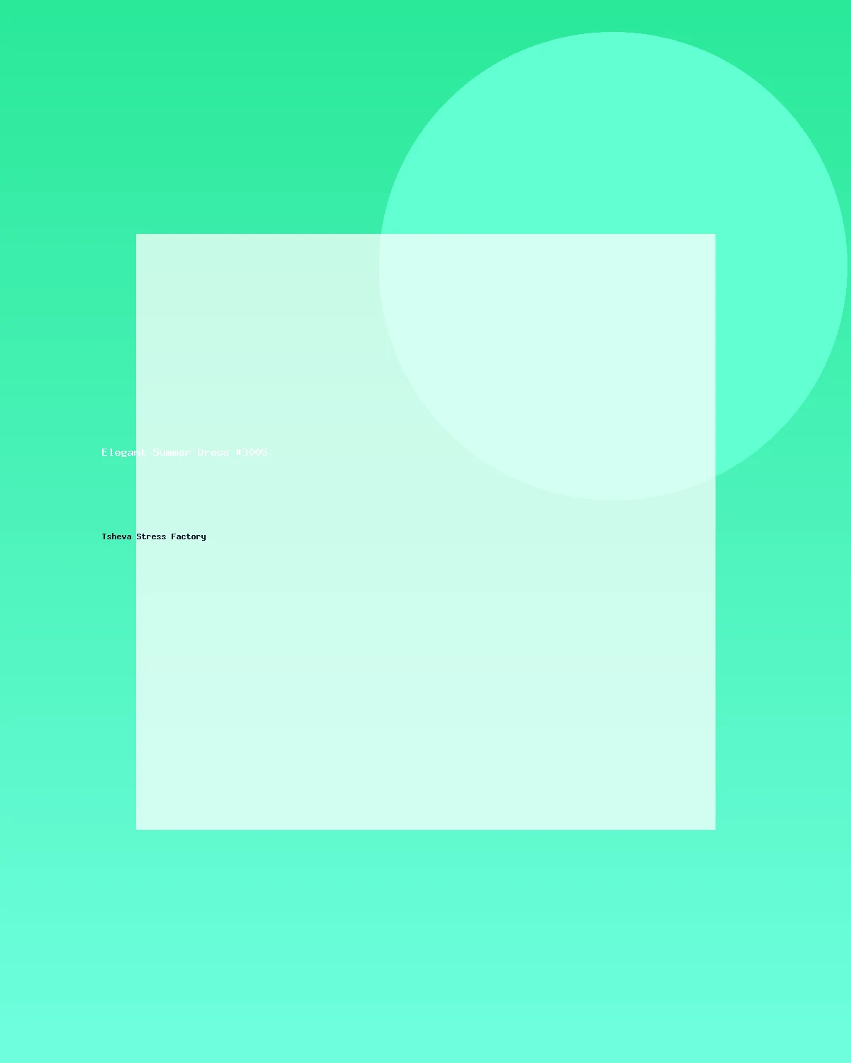 فستان صيفي أنيق #3005