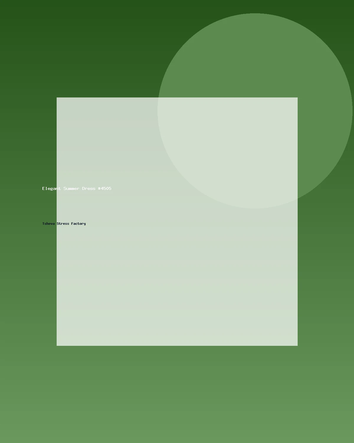 فستان صيفي أنيق #4505