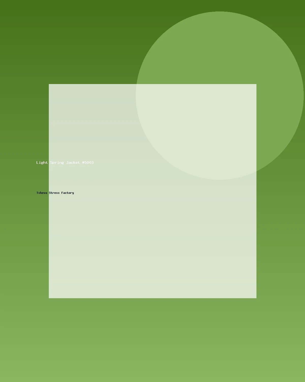 جاكيت خفيف للربيع #5003