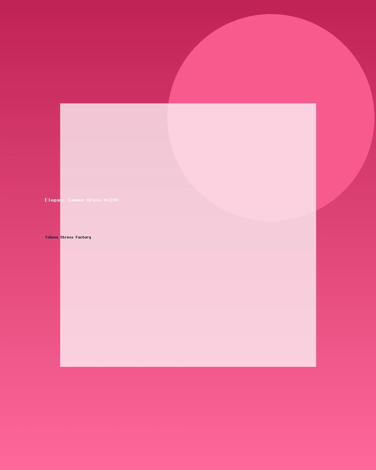 فستان صيفي أنيق #2200