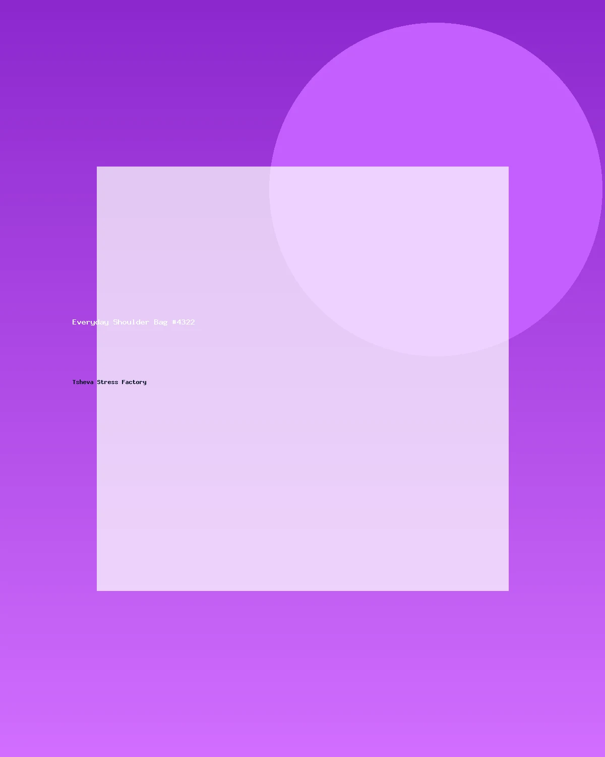 حقيبة كتف عملية #4322