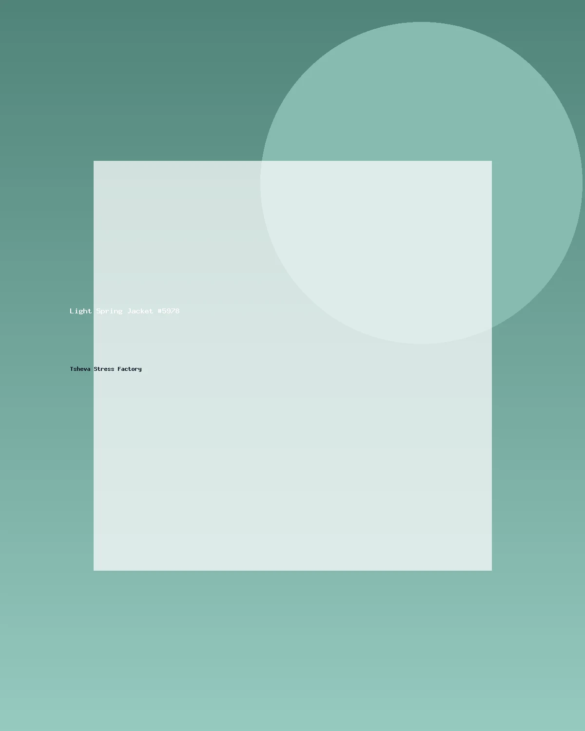 جاكيت خفيف للربيع #5978