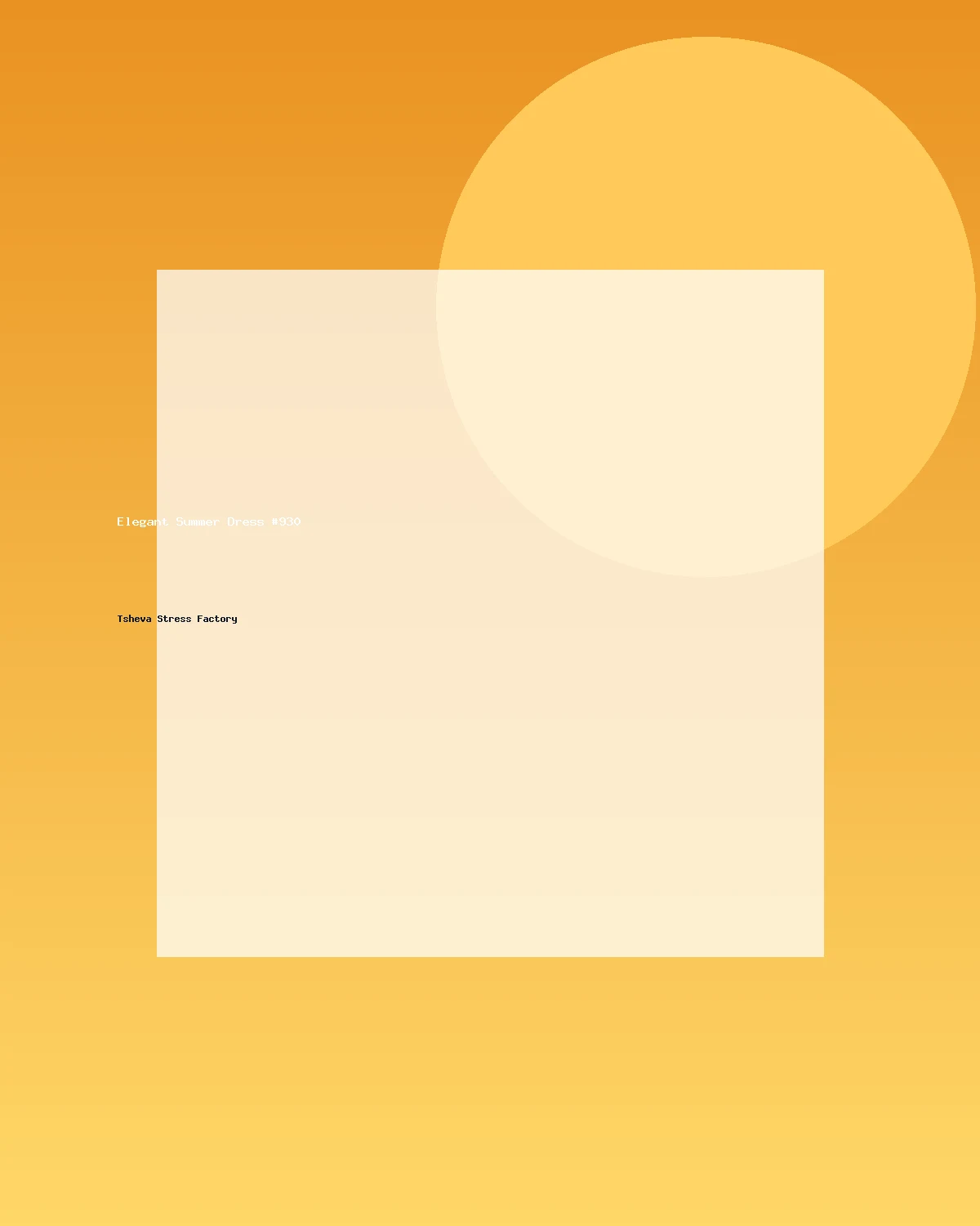 فستان صيفي أنيق #930