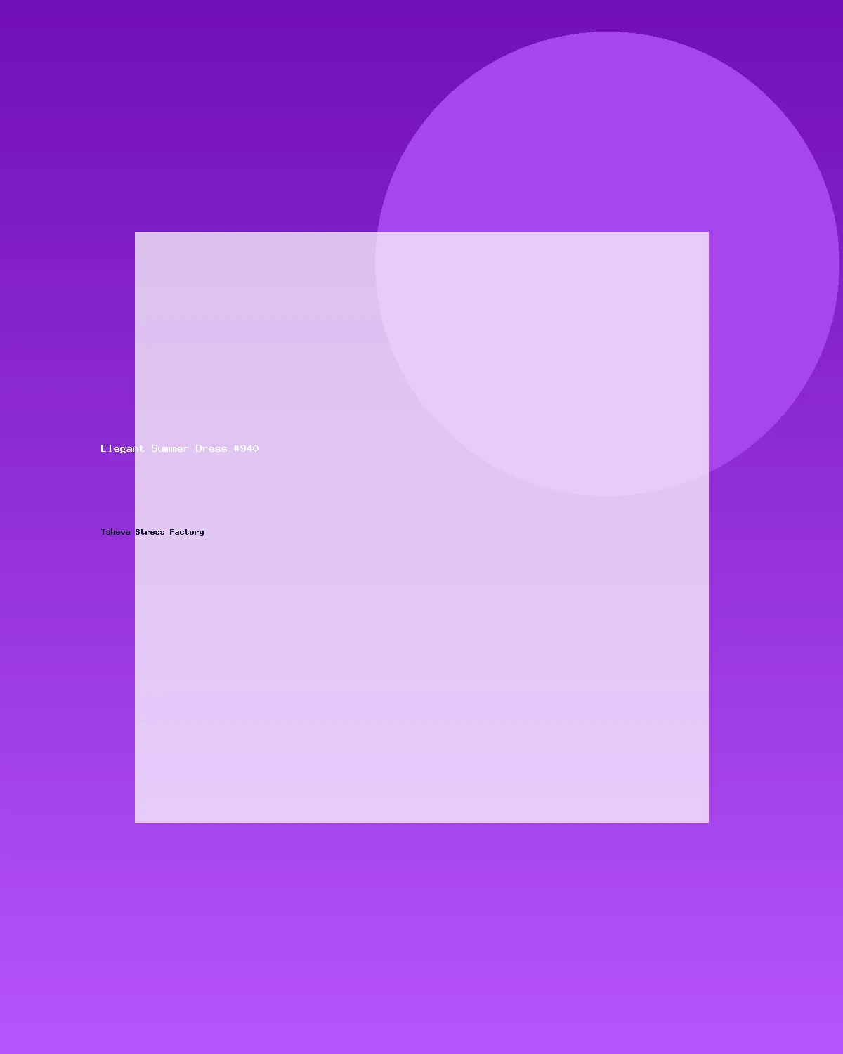 فستان صيفي أنيق #940