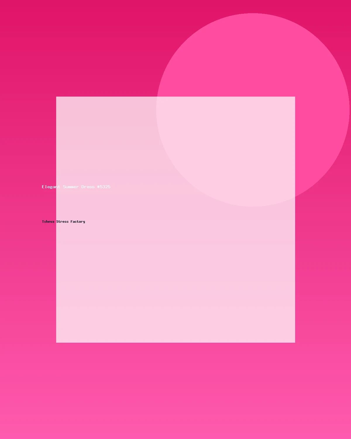 فستان صيفي أنيق #5325